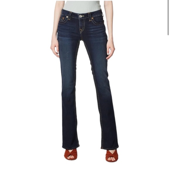 TRUE RELIGION "Becky" traditional rise bootcut denim jeans sz 26x31L euc - Picture 1 of 2